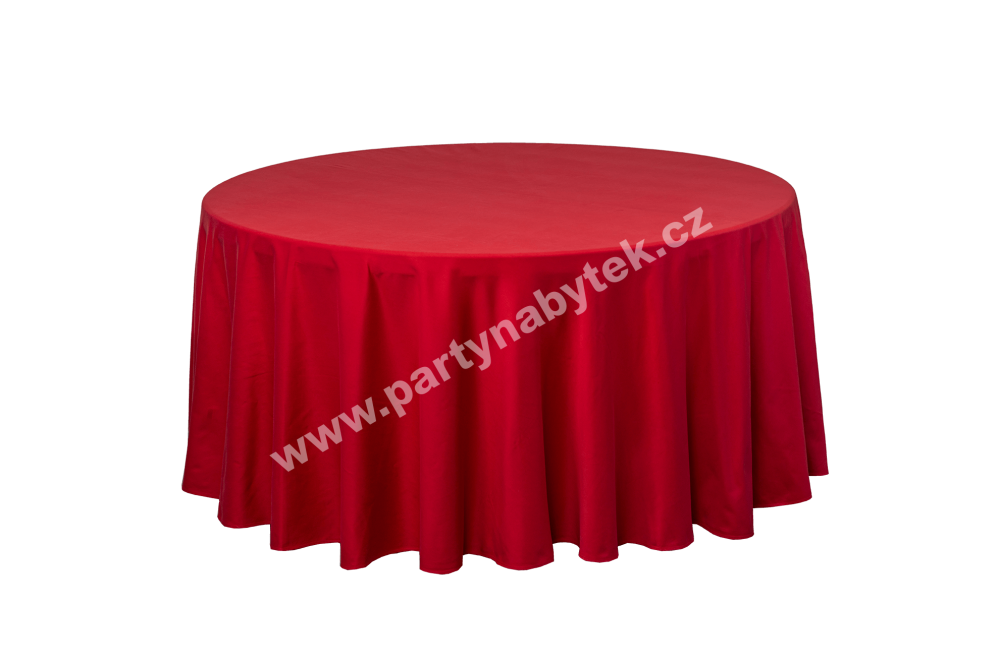 PARTY NÁBYTEK | Půjčovna nábytku, stolů, židlí a vybavení | Ubrus kulatý červený