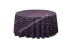 Purple round tablecloth jacquard, diameter 310 cm