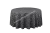 Grey round tablecloth jacquard, diameter 310 cm