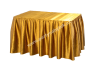 Skirting (sukně) zlatý lesklý, 410 cm