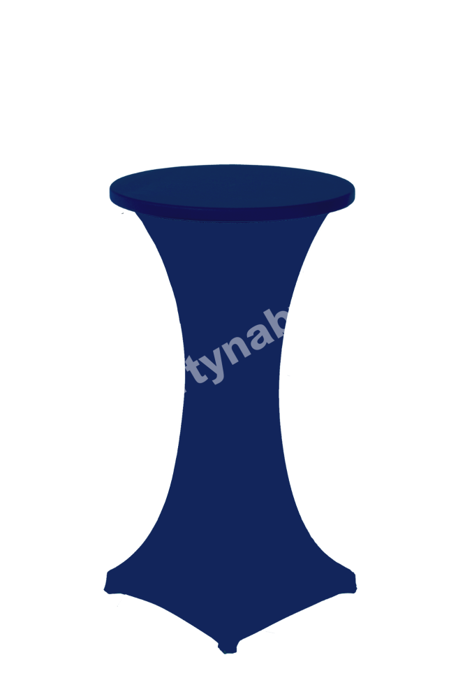 PARTY NÁBYTEK | Půjčovna nábytku, stolů, židlí a vybavení | Bistrostůl s tmavě modrým elastickým ubrusem_1