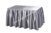 Skirting (sukně) stříbrný lesklý, 410 cm
