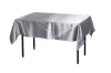Silver rectangular tablecloth glossy, 180x140 cm