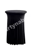 Elastic table skirting black for bistro table diameter 60 cm