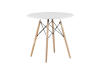 Kavárenský stolek Scandi bílý, kulatý pr.80 cm