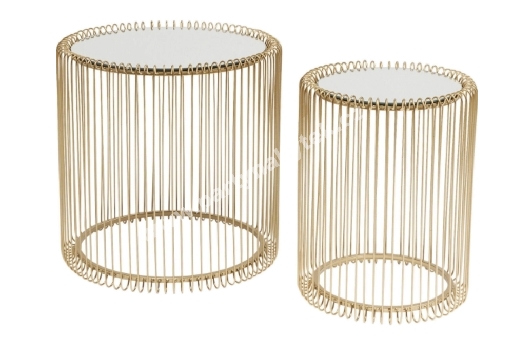 PARTY NÁBYTEK | Půjčovna nábytku, stolů, židlí a vybavení | Stolky Wire 2 ks/set