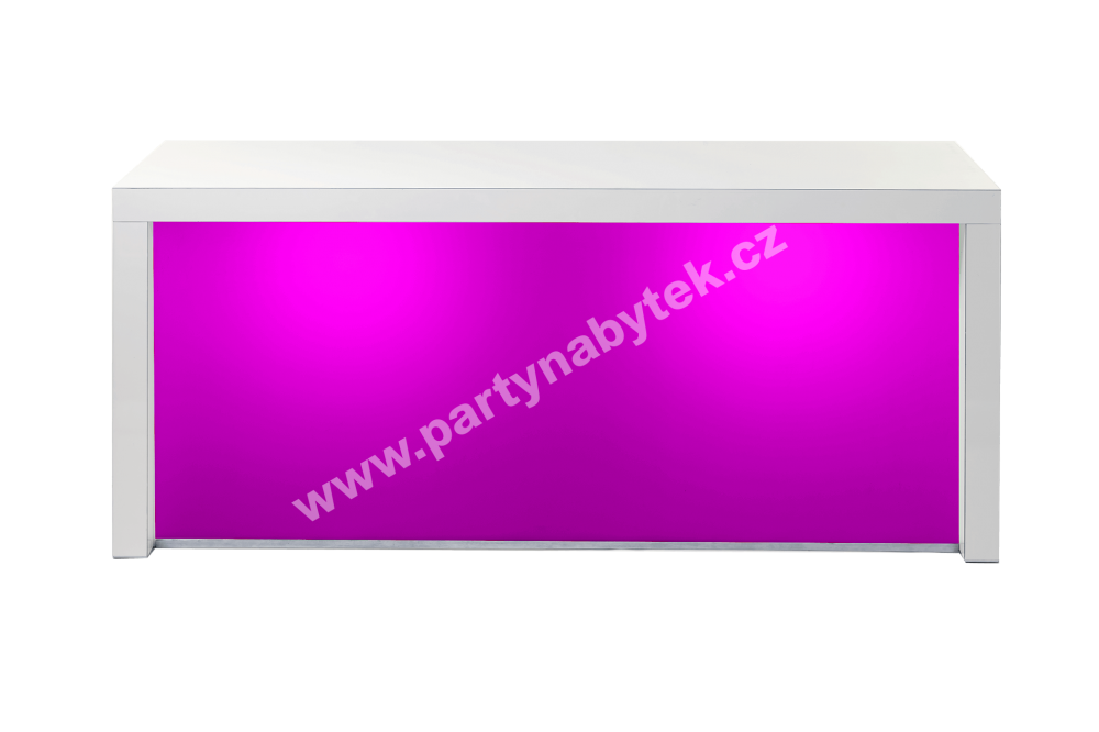 PARTY NÁBYTEK | Půjčovna nábytku, stolů, židlí a vybavení | Nízký stůl White Magic se svítící přepážkou_5