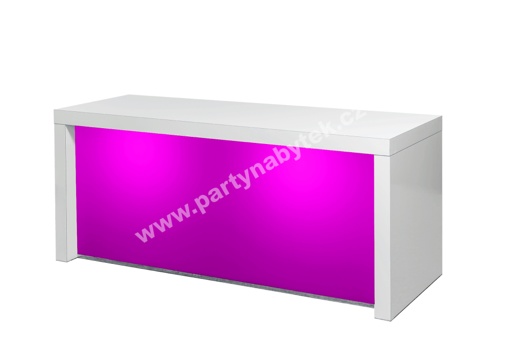 PARTY NÁBYTEK | Půjčovna nábytku, stolů, židlí a vybavení | Nízký stůl White Magic se svítící přepážkou_4