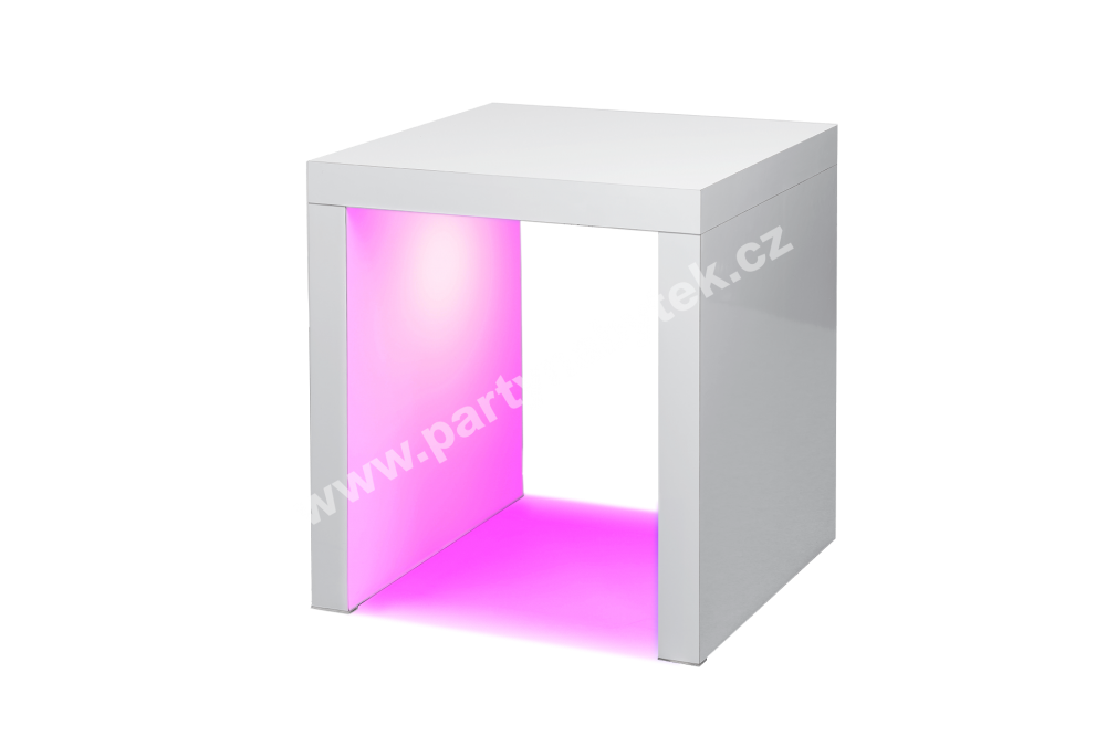 PARTY NÁBYTEK | Půjčovna nábytku, stolů, židlí a vybavení | Kavárenský stolek White Magic podsvícený_4